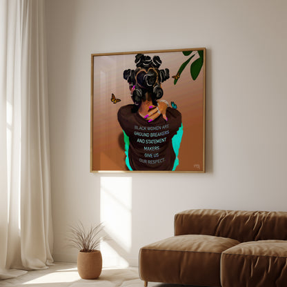 Give flowers poster print