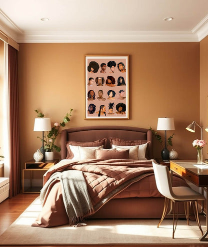 Black girl hair III poster print