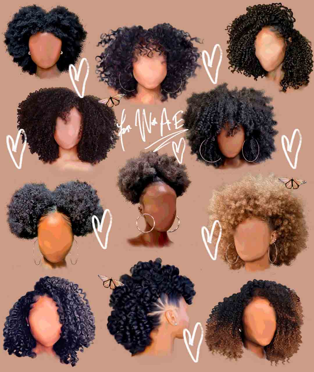 Black girl hair fros poster print