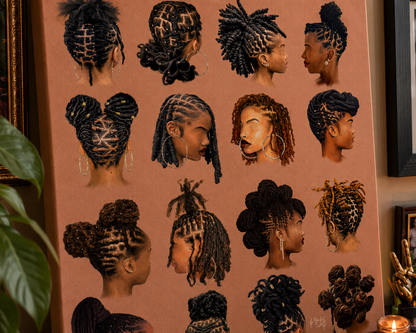 Black girl hair wall art :Loc’d up