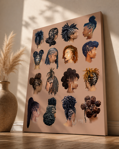 Black girl hair wall art :Loc’d up