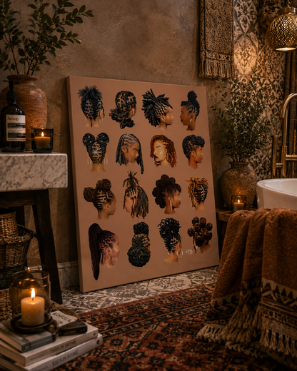 Black girl hair wall art :Loc’d up