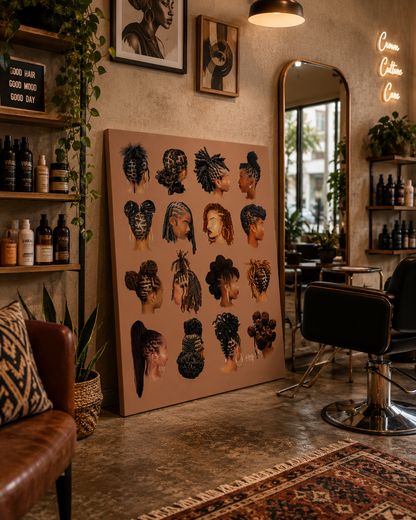 Black girl hair wall art :Loc’d up
