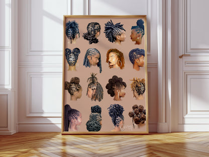 Black girl hair :: Loc’d poster print
