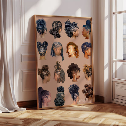 Black girl hair :: Loc’d poster print