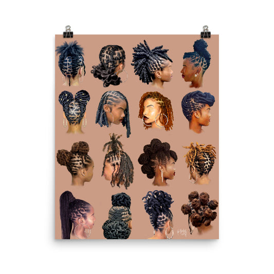 Black girl hair :: Loc’d poster print