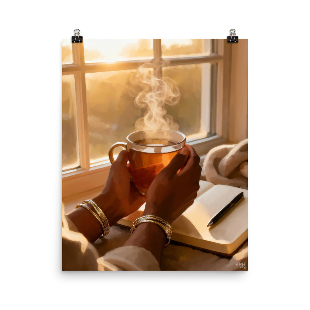 Morning tea poster print