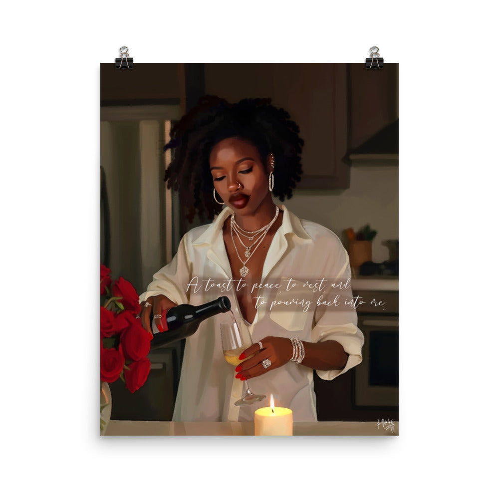 Toast to peace poster print