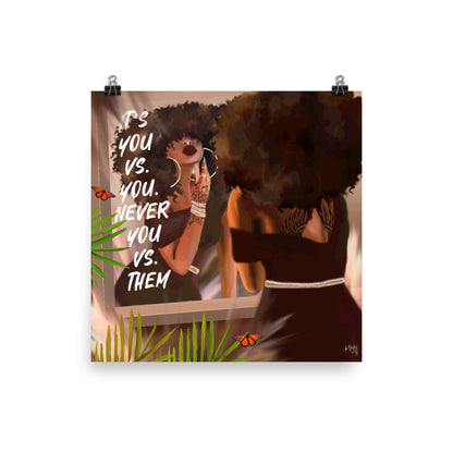 You vs. you poster print