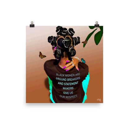 Give flowers poster print