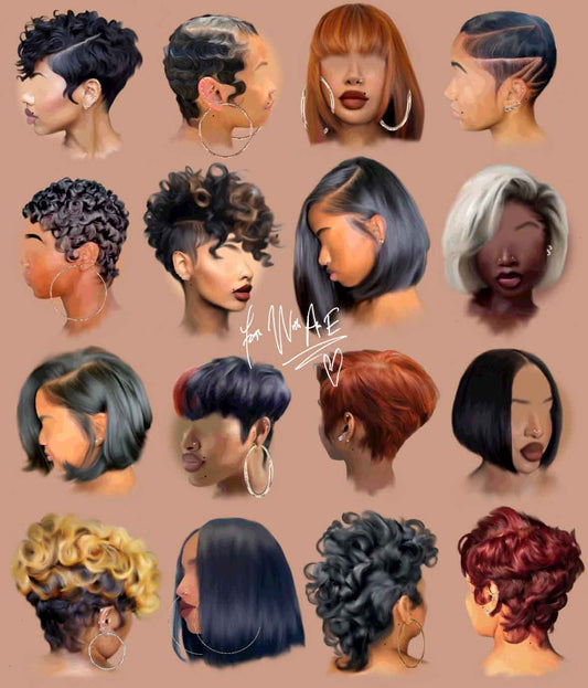 Black girl hair :: cuts & bobs poster print