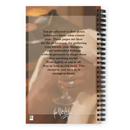 Wine down spiral notebook