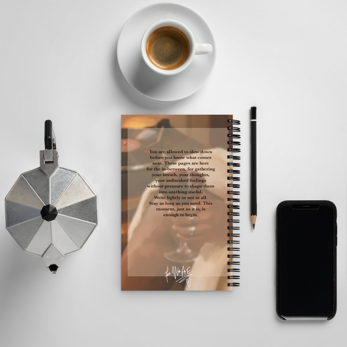 Wine down spiral notebook