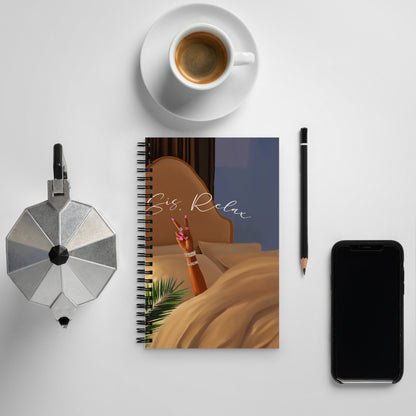 Sis, relax spiral notebook