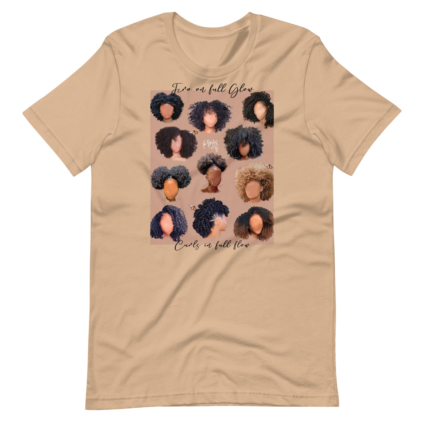 Black girl fro hair tee