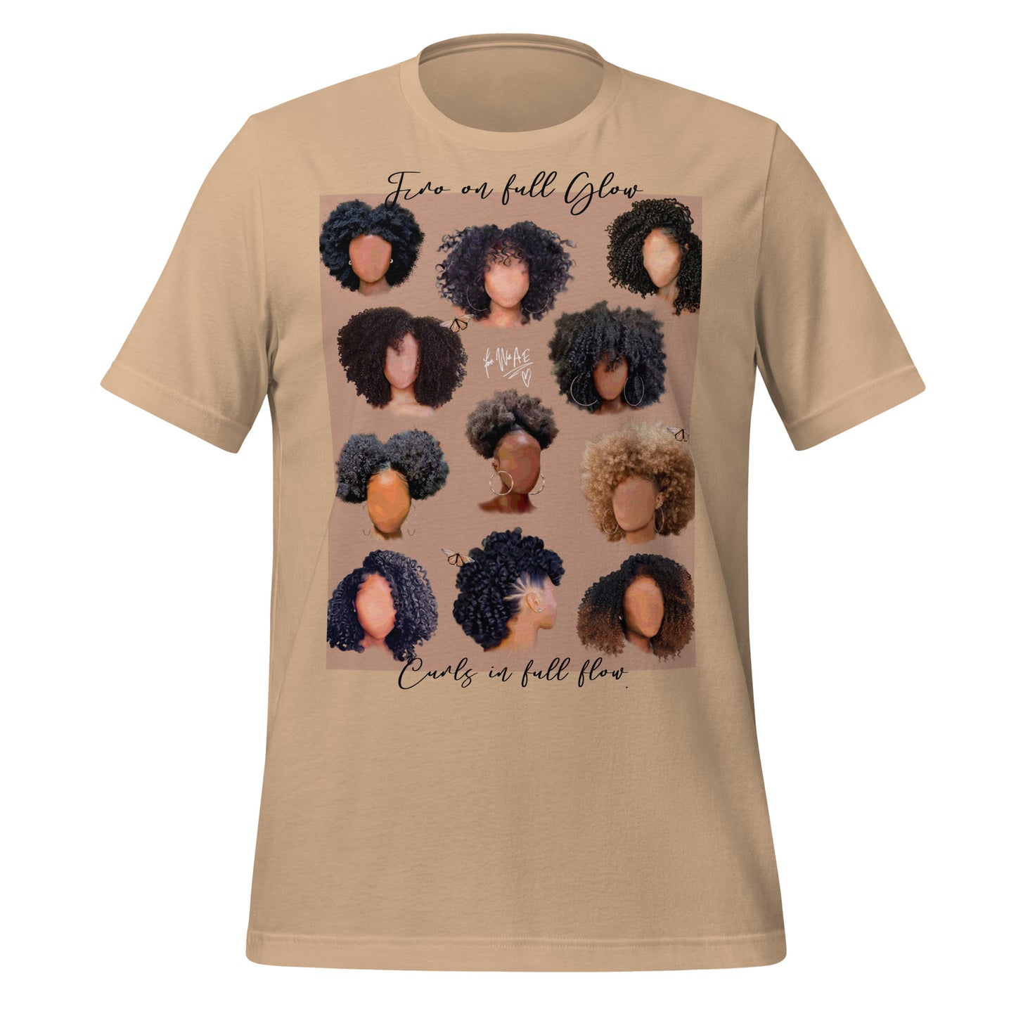 Black girl fro hair tee