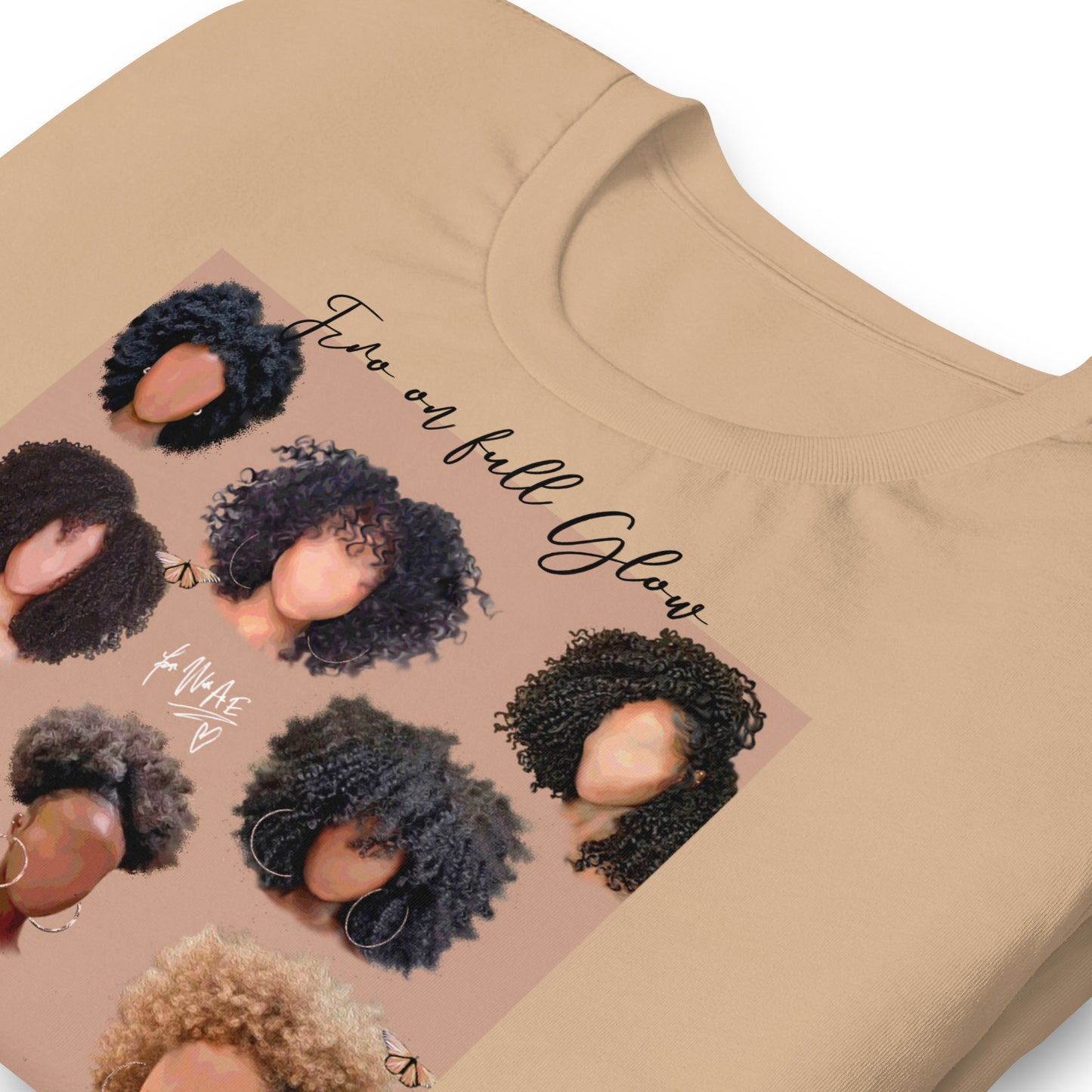 Black girl fro hair tee