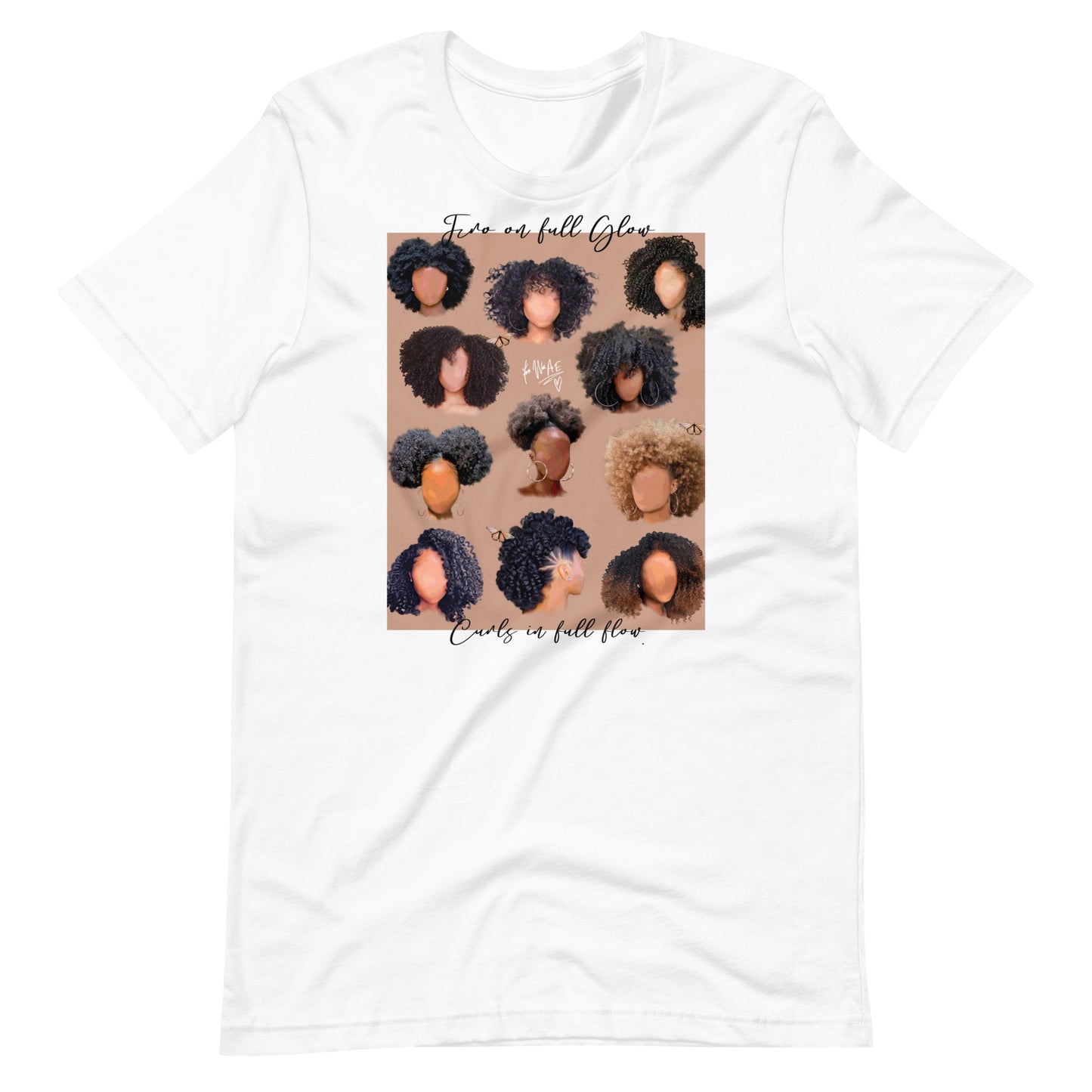 Black girl fro hair tee