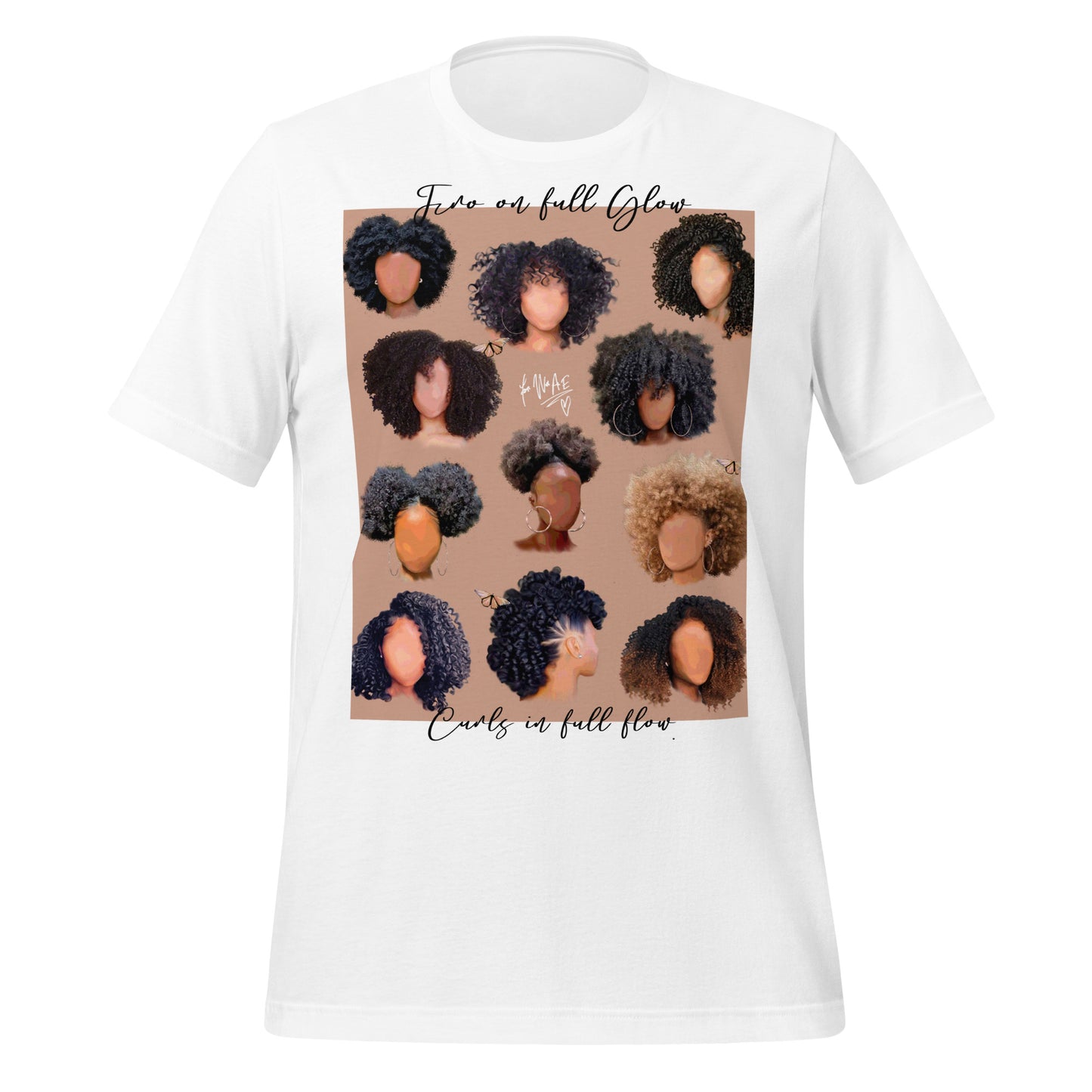 Black girl fro hair tee
