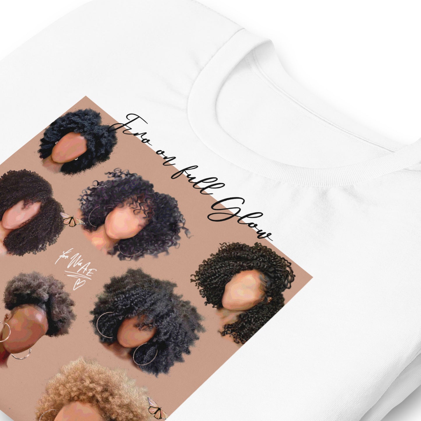 Black girl fro hair tee