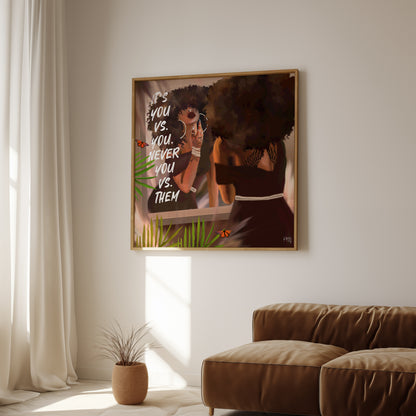 You vs. you poster print
