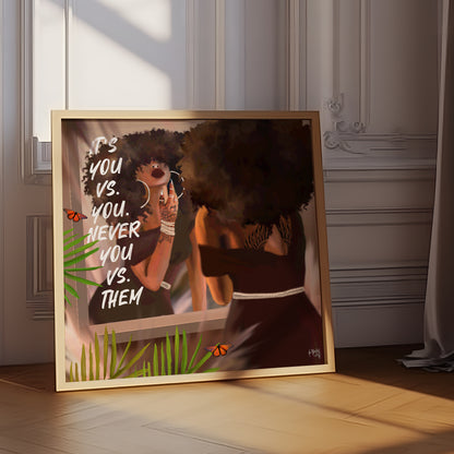 You vs. you poster print