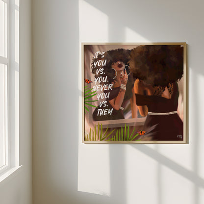 You vs. you poster print