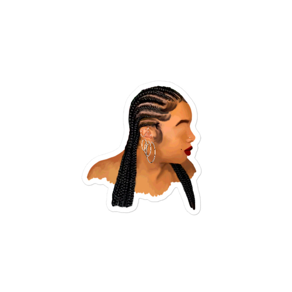 cornrows bubble-free stickers