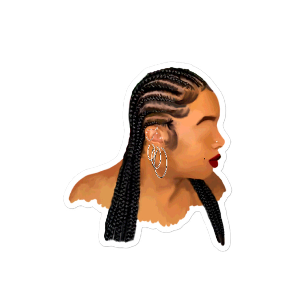 cornrows bubble-free stickers