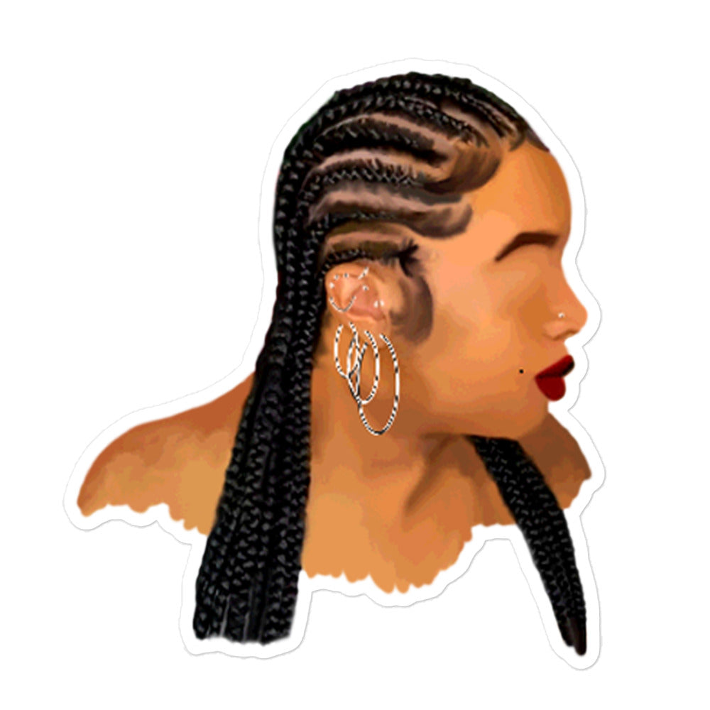 cornrows bubble-free stickers